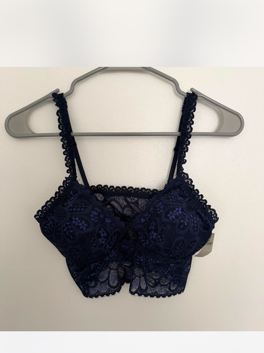aerie Navy Lace Longline Bralette